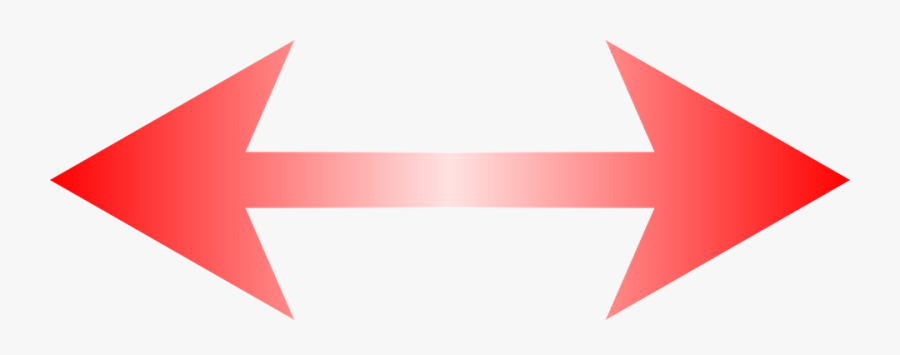 Double Sided Red Arrow, Transparent Clipart