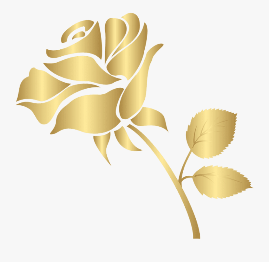 Gold Rose Png, Transparent Clipart