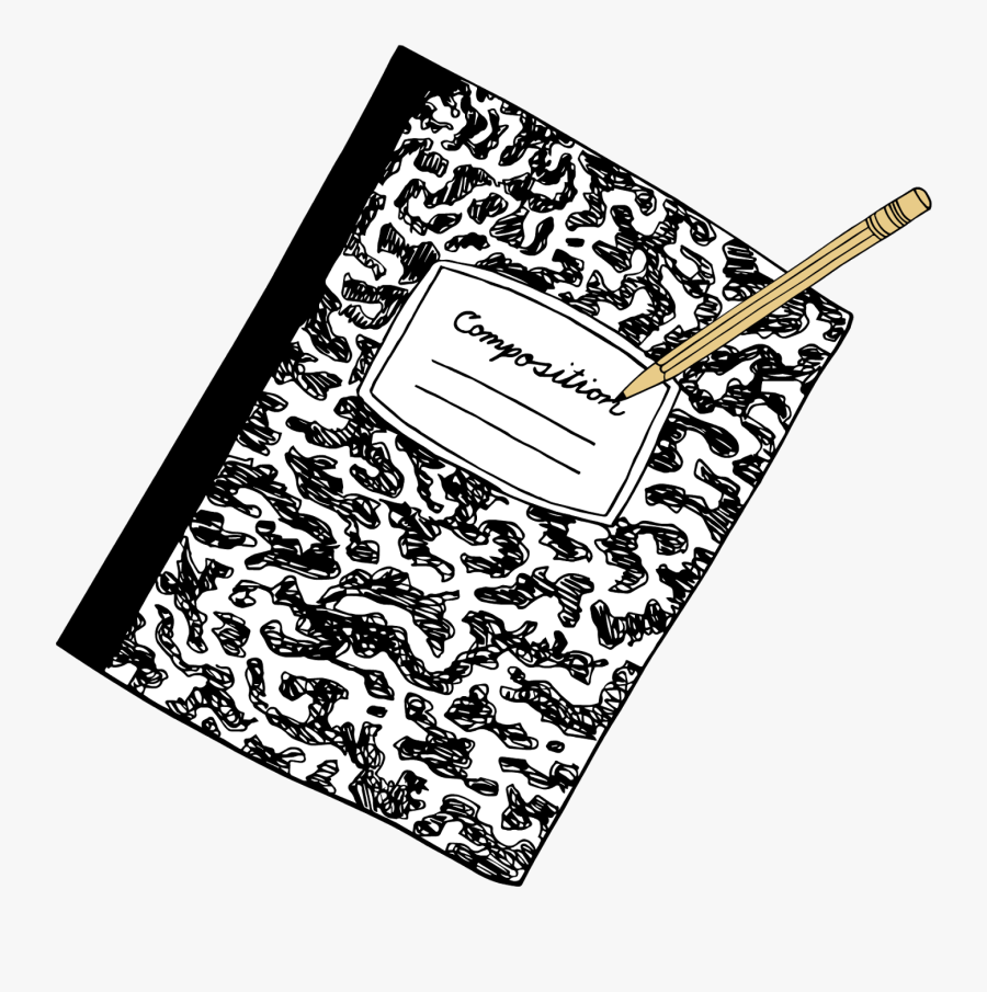 Composition Notebook And Pencil Clipart, Transparent Clipart