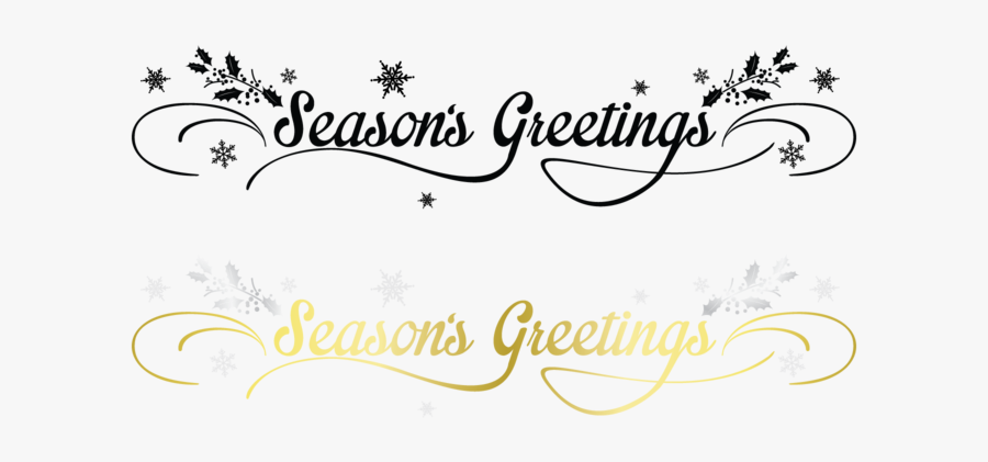 Seasons Greetings Graphics - Calligraphy, Transparent Clipart