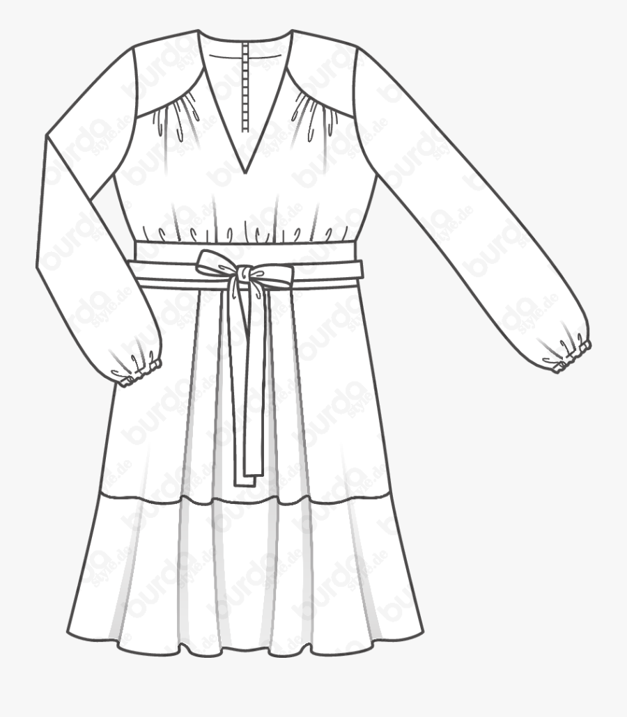 Clip Art Robe Outline - Line Art, Transparent Clipart