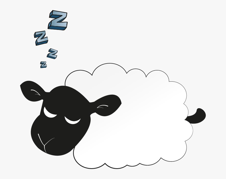 Clipart Sheep Asleep - Transparent Sheep Sleeping Clipart, Transparent Clipart