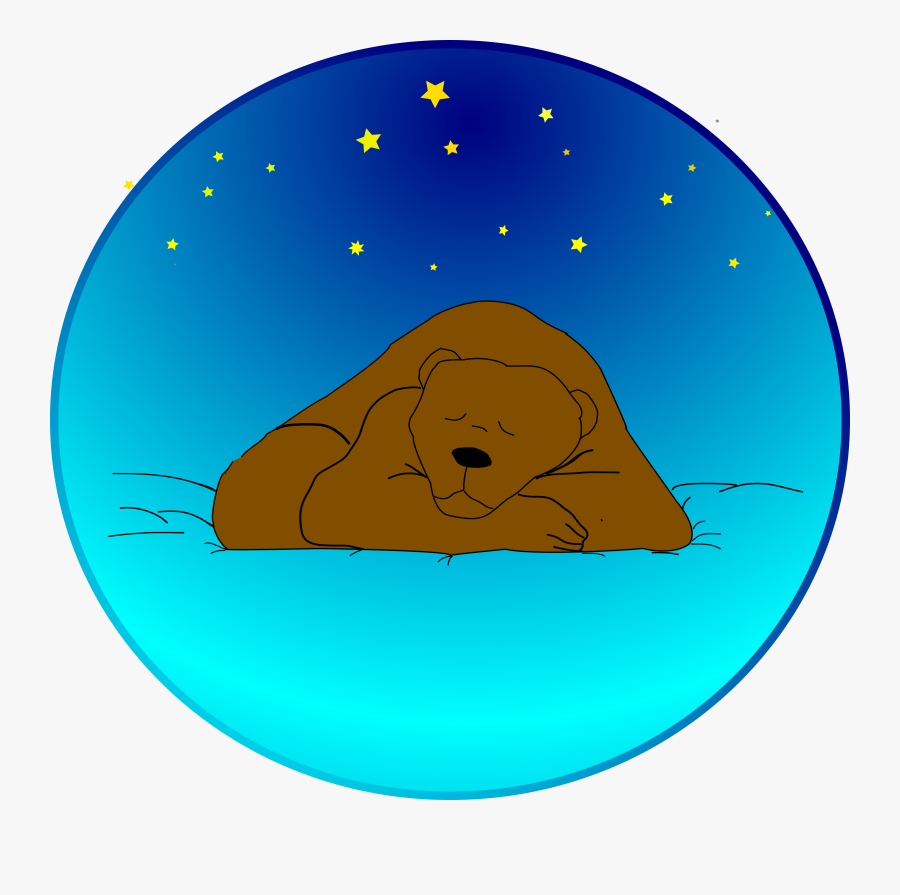 Clip Art Sleeping Bear, Transparent Clipart