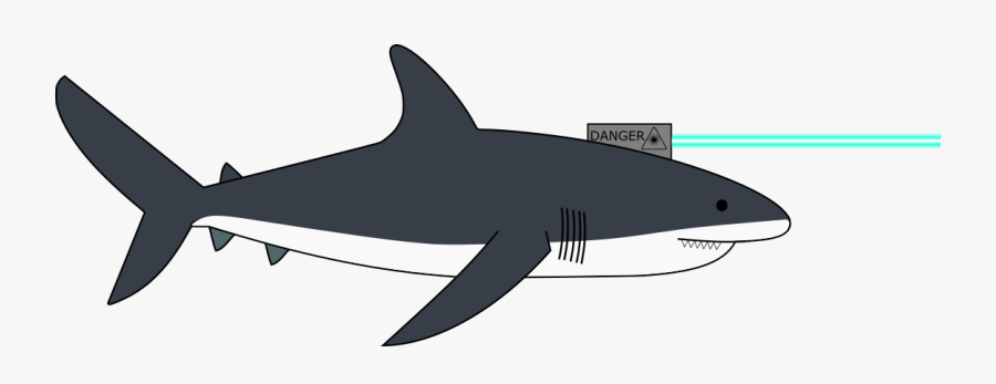 Transparent Laser Beam Clipart - Great White Shark, Transparent Clipart
