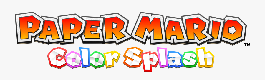 Paper Mario Color Splash Logo Transparent, Transparent Clipart