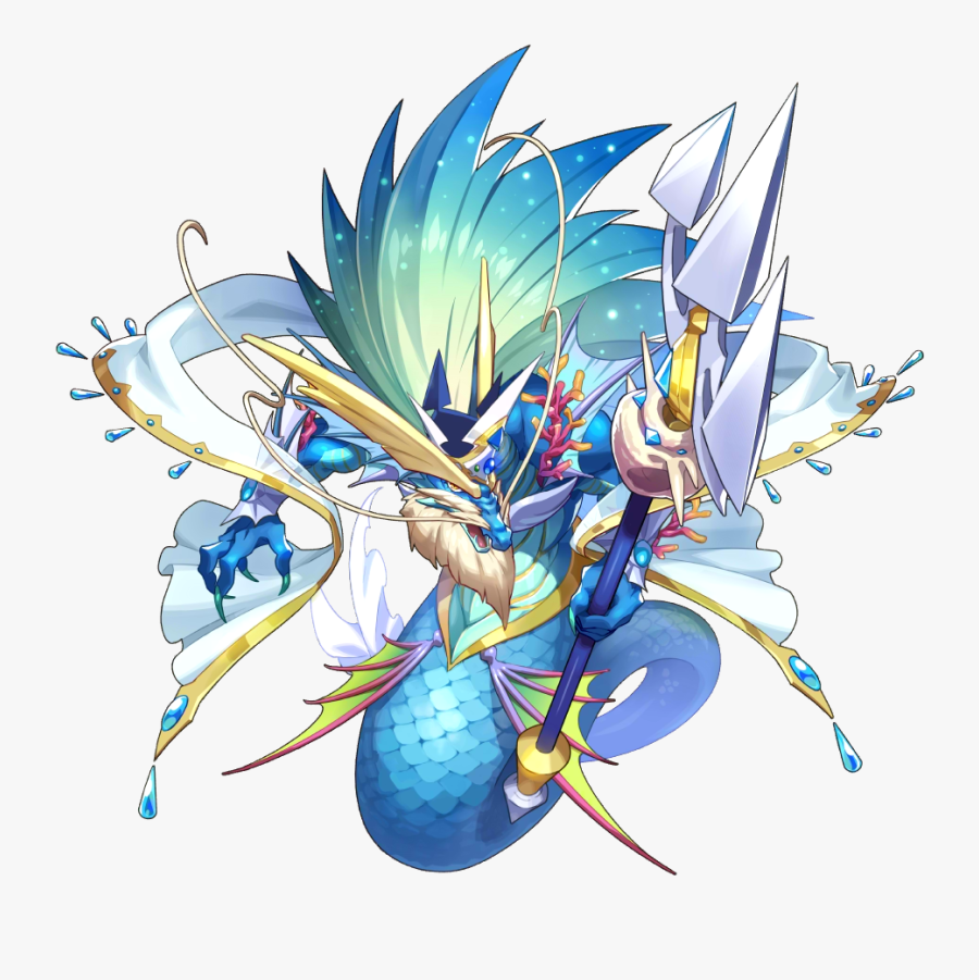 Dragalia Lost Poseidon - Dragalia Lost Dragon Art, Transparent Clipart