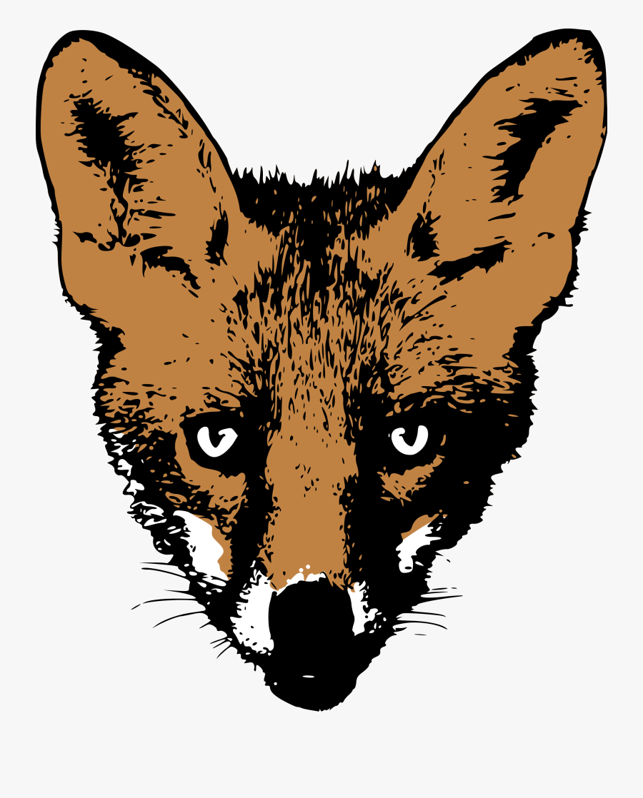 Fox - Face - Drawing - Fox Face Drawing, Transparent Clipart