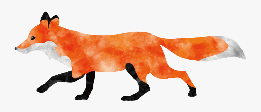 Watercolor Painting Fox Animal - Fox With No Background, Transparent Clipart