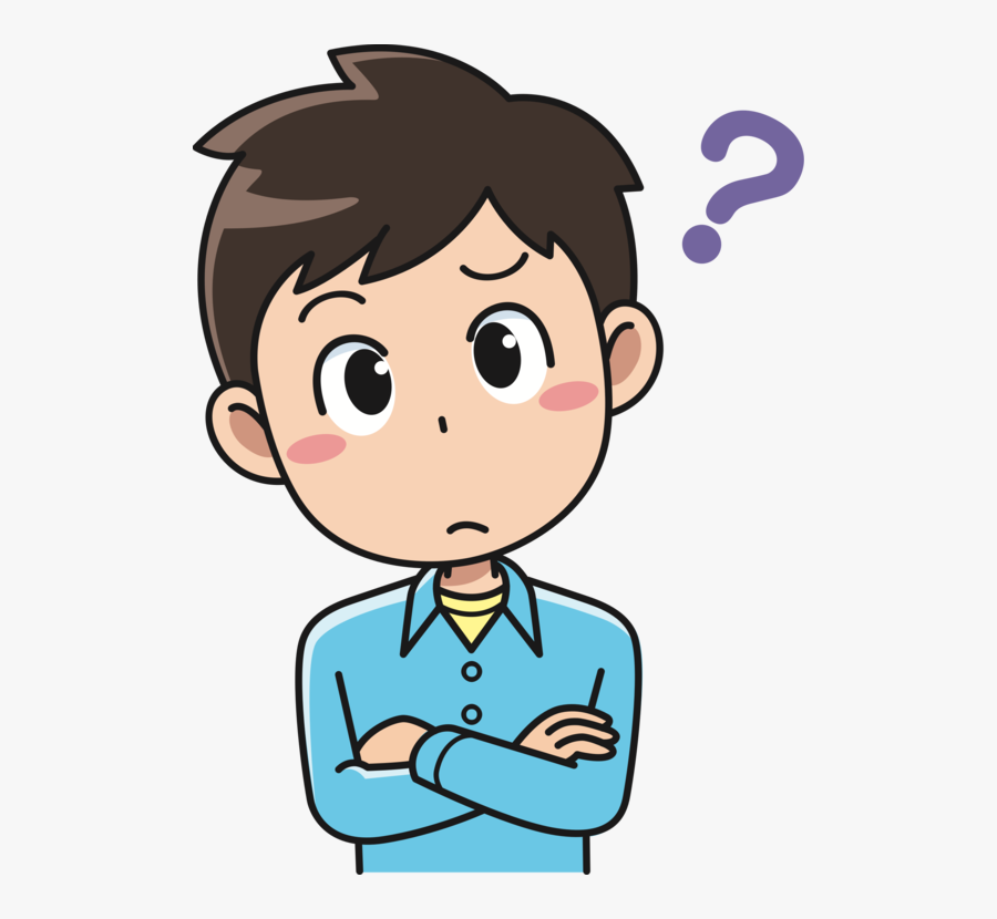 Transparent Perplexed Clipart - Cute Boy Thinking Cartoon , Free