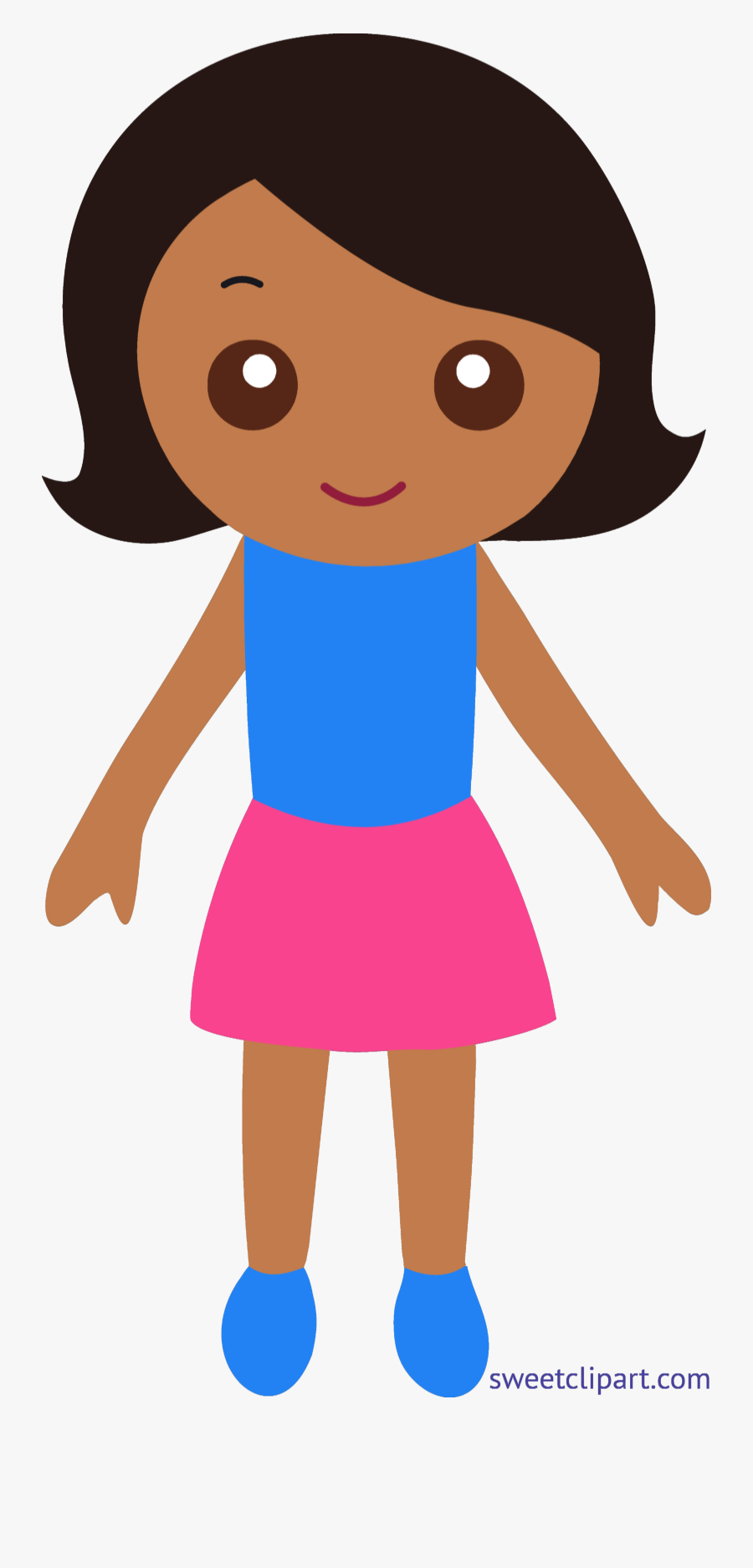 Transparent Little Girls Clipart - Clip Art Of A Girl, Transparent Clipart