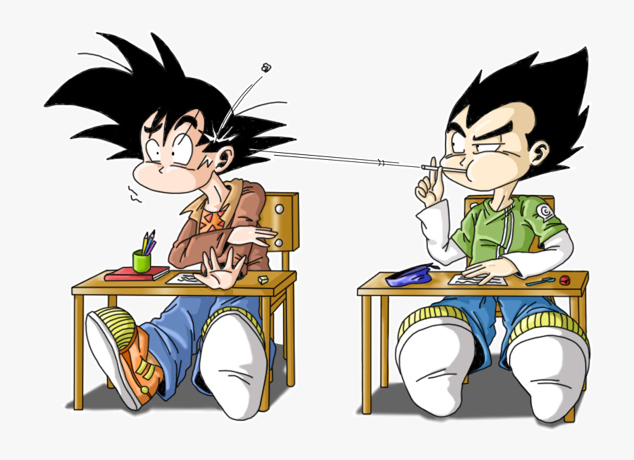 Dragon Ball Z Fan Art - Goku And Vegeta Chibi, Transparent Clipart