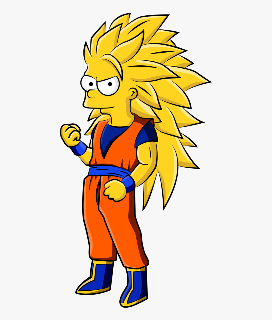 #bart #goku #bartgoku #dragonball #simpson #simpsondragonball - Dragon Ball Z, Transparent Clipart