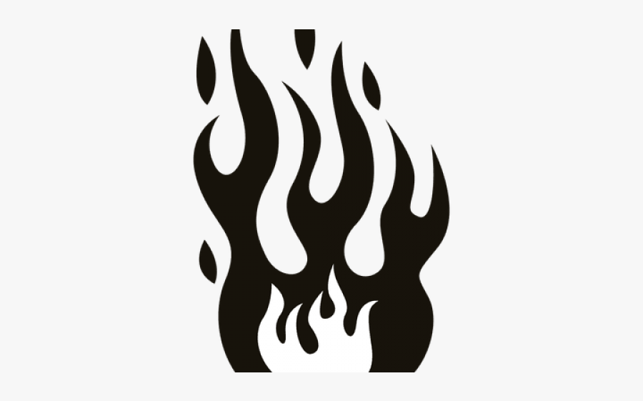 Fire Flames Clipart Black And White, Transparent Clipart