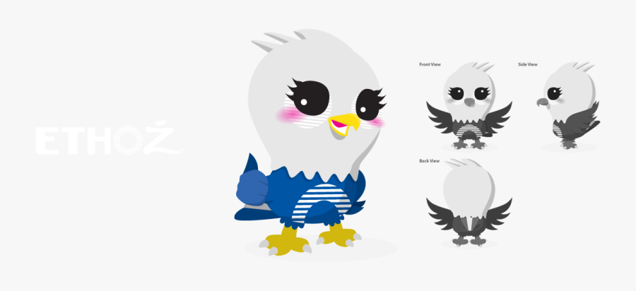 Brand Mascot Design Ethoz Eagle - Cartoon, Transparent Clipart