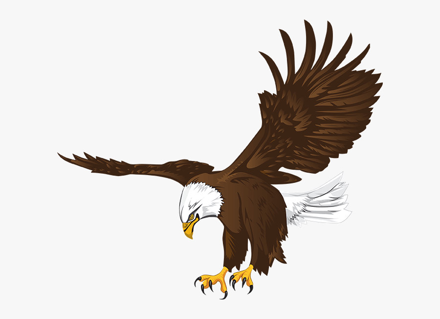 High School Eagle Logo, Transparent Clipart