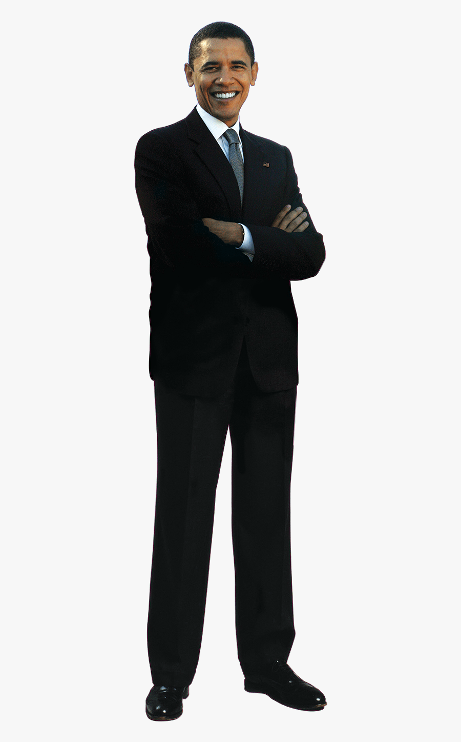 Standing Obama, Transparent Clipart