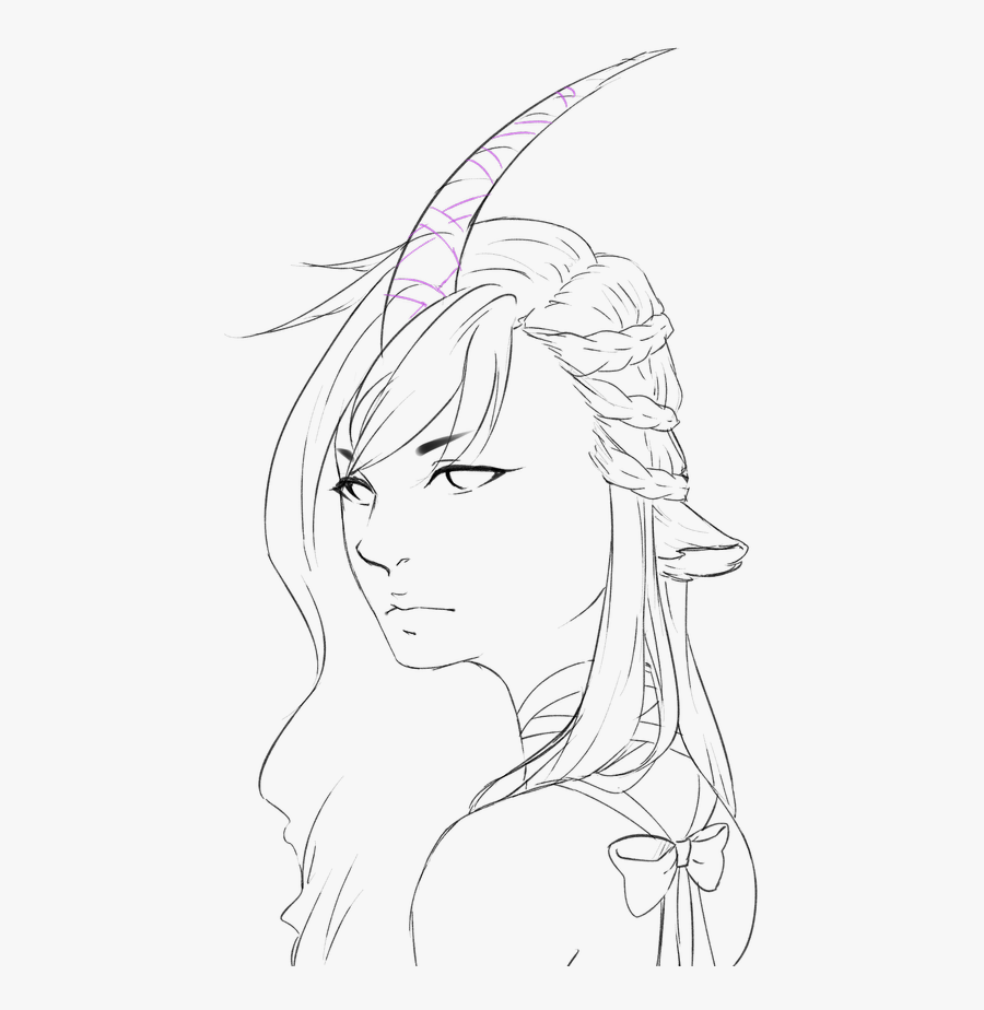 Unicorn Eyes Lineart - Sketch, Transparent Clipart