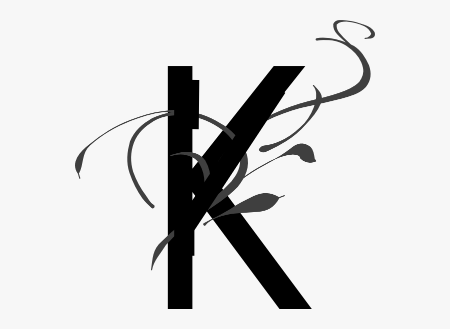 Font Letter Clip Art At Clker - Fancy Letter K Transparent, Transparent Clipart