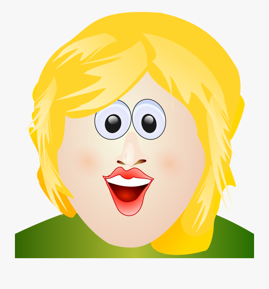 Ugly Yellow Hair Head, Transparent Clipart