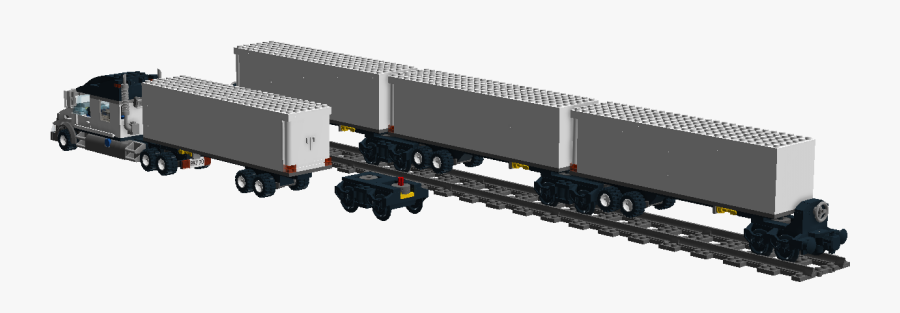 Train Rail Transport Rolling Stock Semi-trailer Truck - Lego Intermodal Train, Transparent Clipart