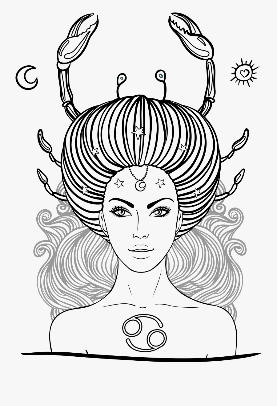 Png Transparent Library Aries Drawing - Cancer Star Sign Drawings ...