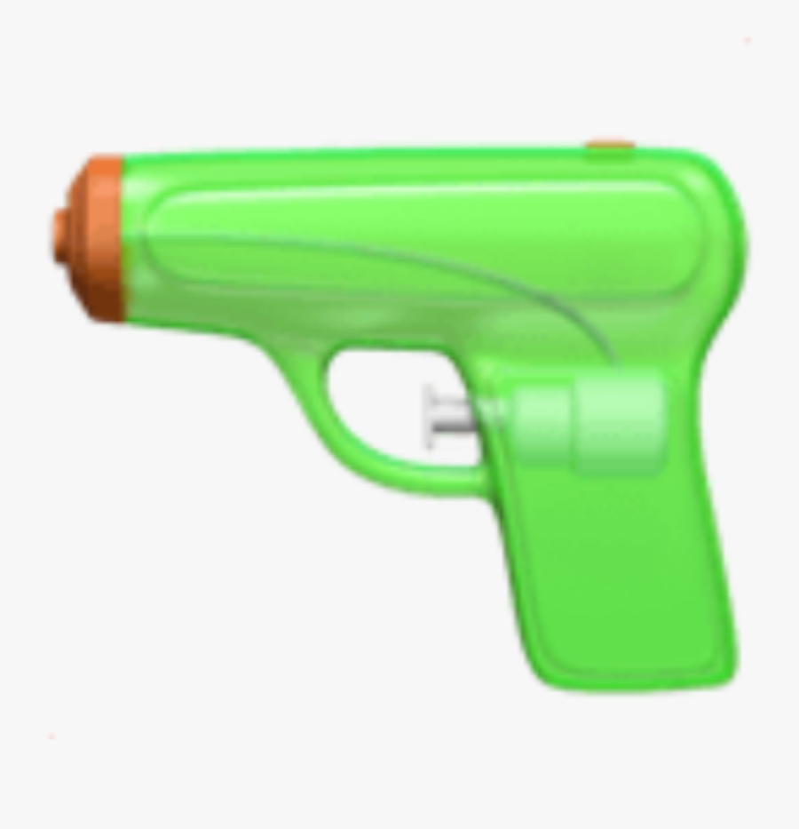 #gun #watergun #emoji #iphone #guns #green - Pistol Emoji, Transparent Clipart