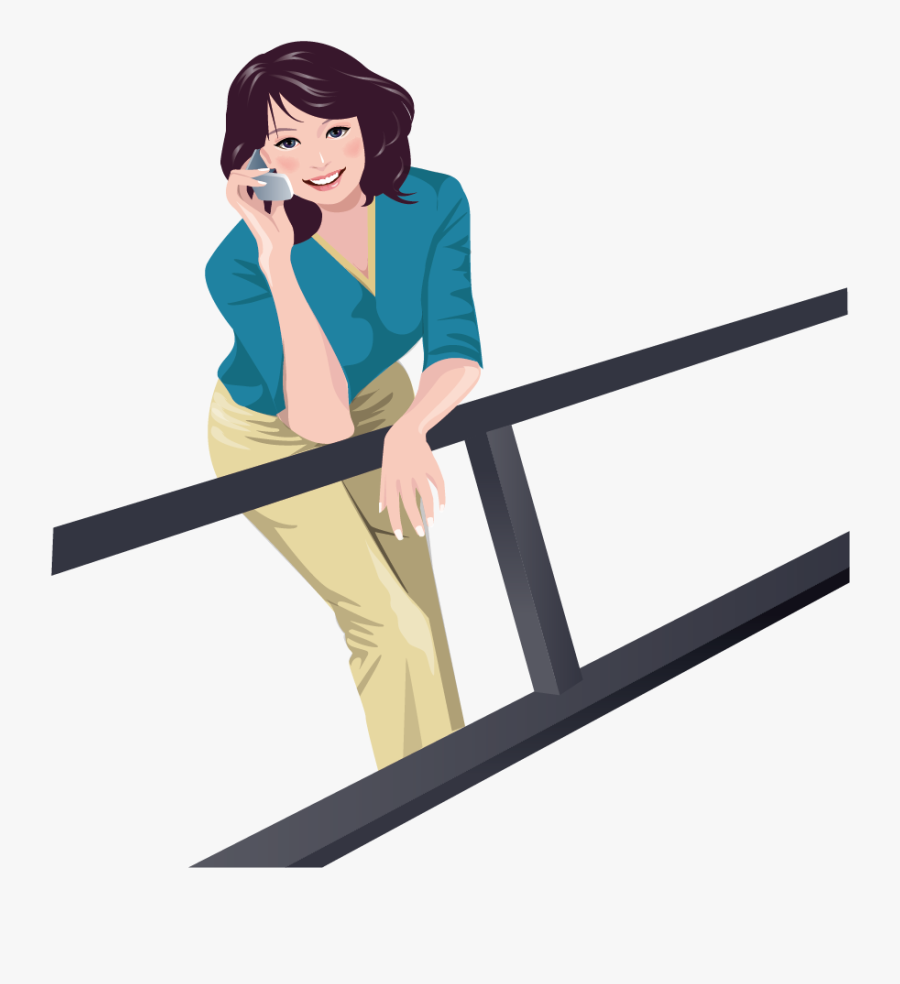 Telephone Clipart Woman Phone - พื้น หลัง แอบ ชอบ, Transparent Clipart