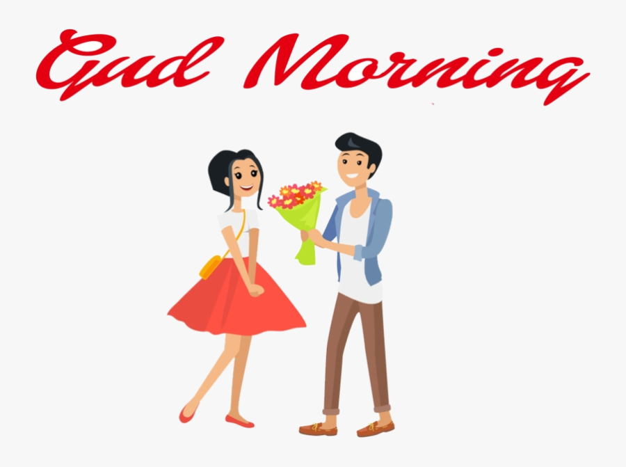 Happy Valentines Day Gud Morning Clipart Couple Transparent - Happy Valentine Day Two Man, Transparent Clipart