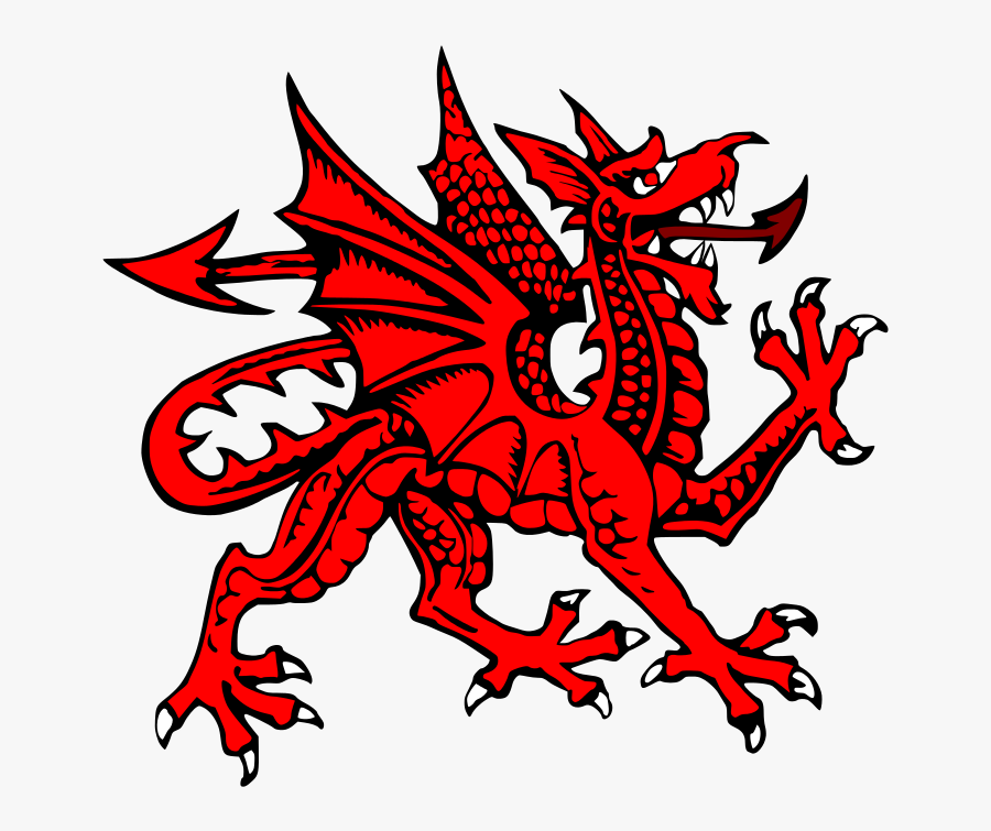 File Welsh Svg Wikimedia - Welsh Red Dragon, Transparent Clipart