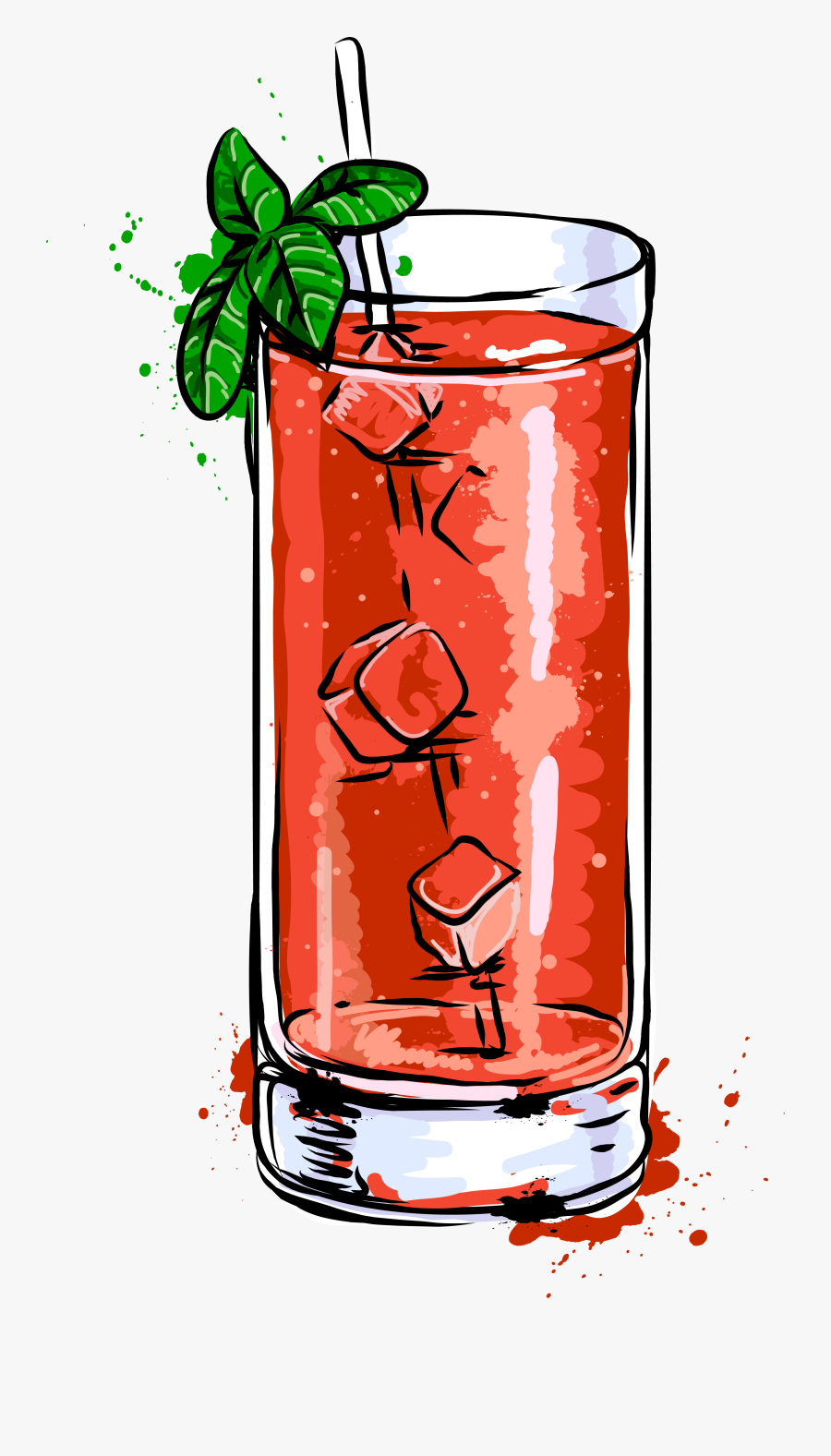 Free Png Summer Drinks - Bloody Mary Drawing, Transparent Clipart