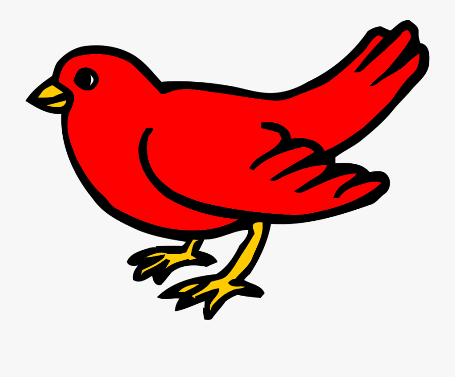 Red Small Bird Clipart Png - Red Bird In Brown Bear Book, Transparent Clipart