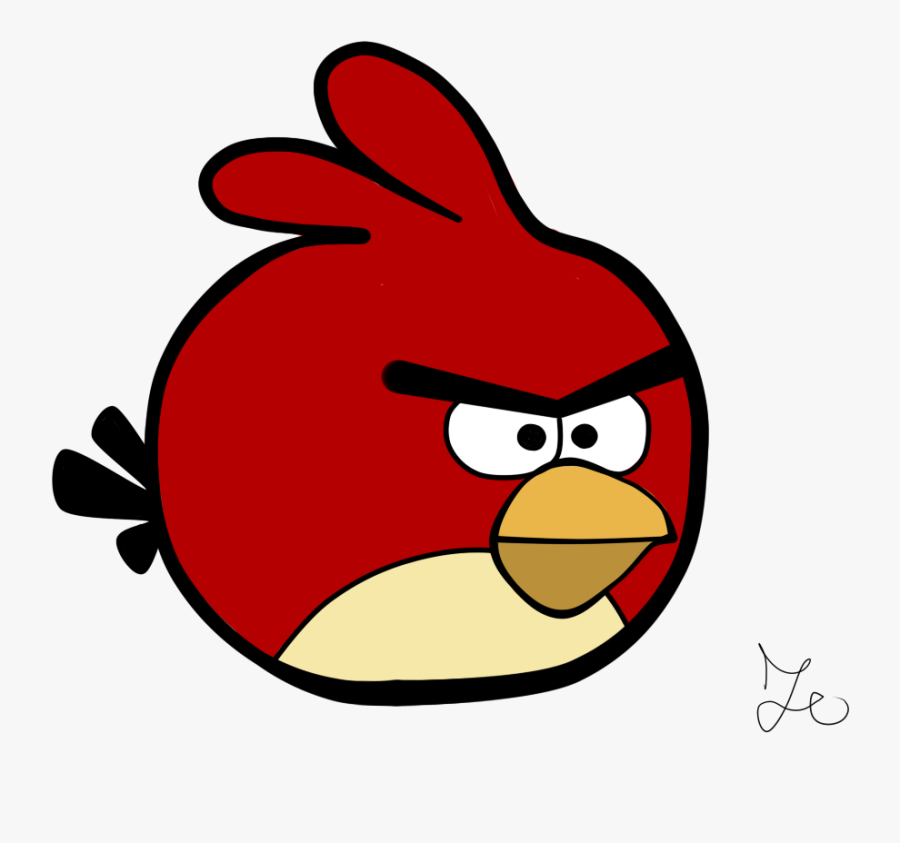 Red Angry Bird Without - Angry Bird Cartoon, Transparent Clipart