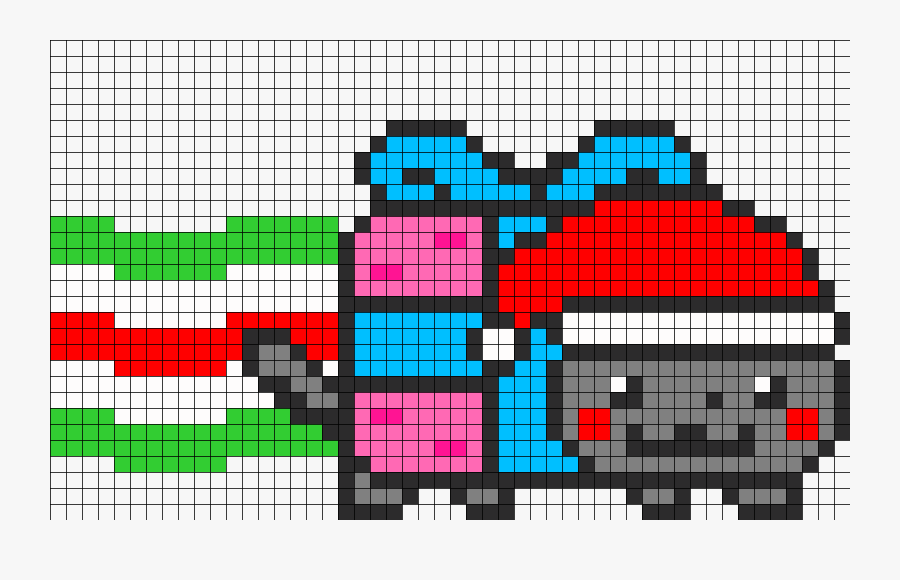 Nyan Cat Perler Bead Pattern - Nyan Cat Perler Bead Pattern Christmas, Transparent Clipart