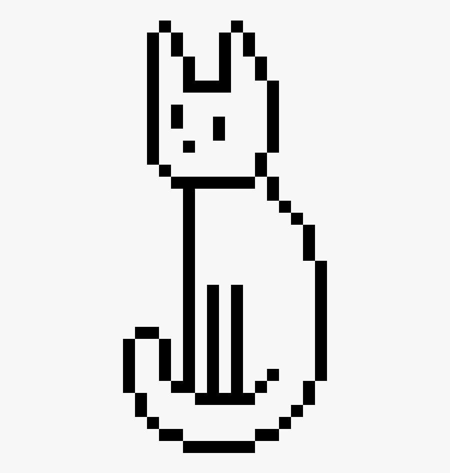Simple Sitting Cat Base Clipart , Png Download - Moon Pixel Art Png, Transparent Clipart