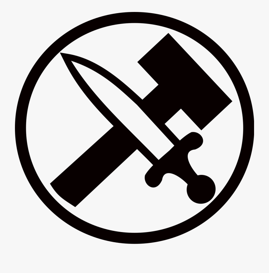 Crossed Sword And Hammer, Transparent Clipart