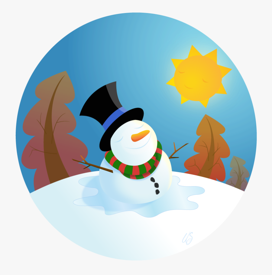 Snowman-001 - Snowman With Sun Clipart , Free Transparent Clipart ...