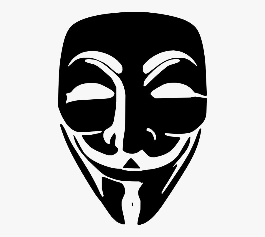 Black Anonymous Mask Png, Transparent Clipart