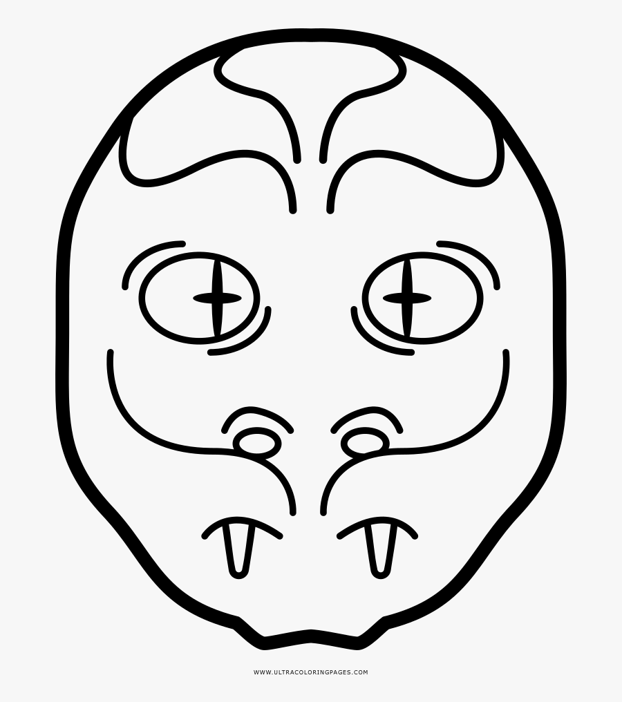Snake Face Mask Coloring Page Clipart , Png Download - Mask, Transparent Clipart