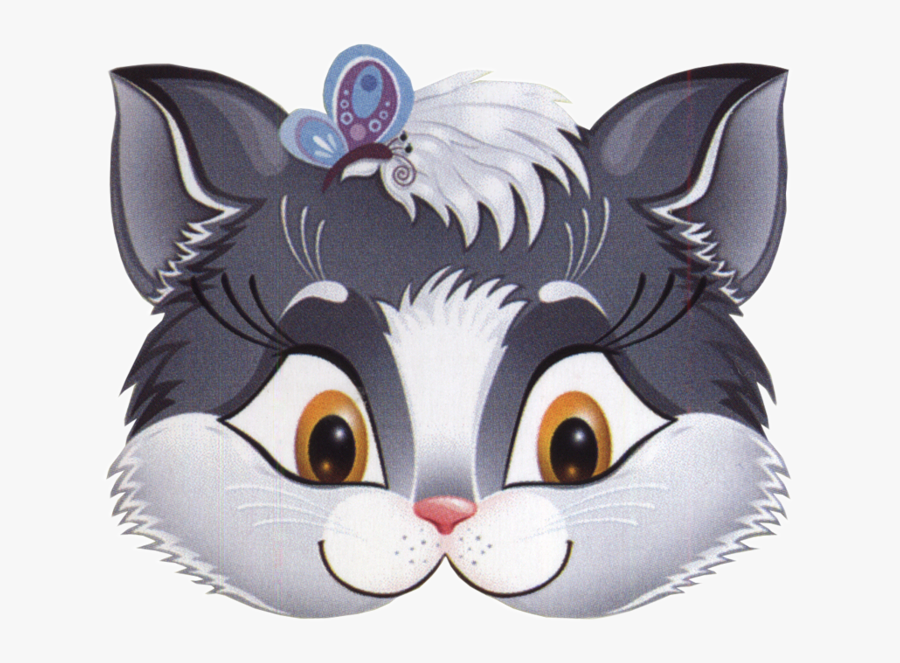 Transparent Face Paint Clipart - Kitten Face Mask, Transparent Clipart