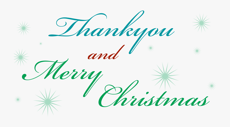 Transparent Merry Christmas & Happy New Year Clipart - Thank You And Have A Merry Christmas, Transparent Clipart