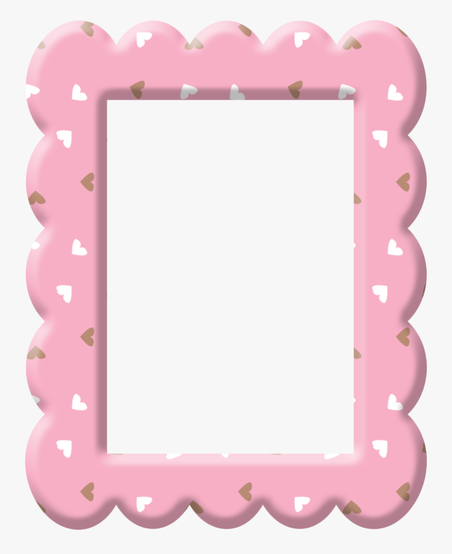 Pink Hearts Pic Frames Png, Transparent Clipart