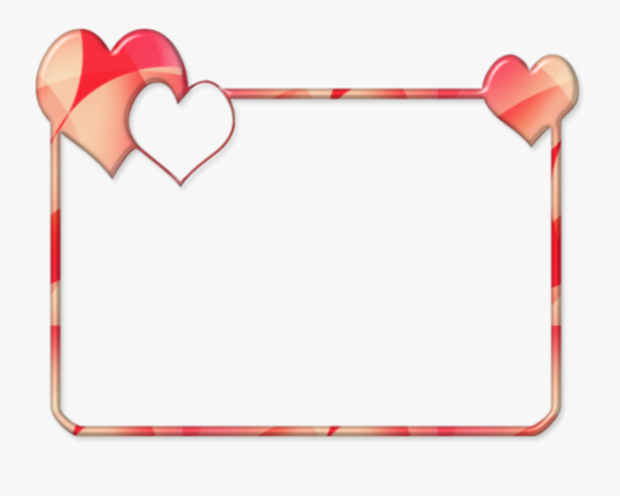 Mq Red Hearts Frame Frames Border Borders Rectangle- - Love Images Photo Editor Png, Transparent Clipart