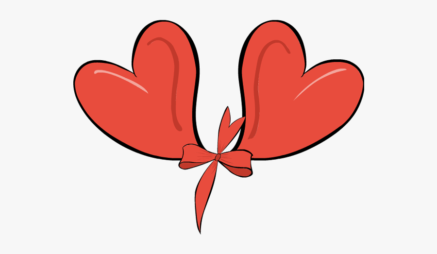 Clip Art Heart String Tied Ribbon Valentines Day Border - Clip Art Heart String, Transparent Clipart