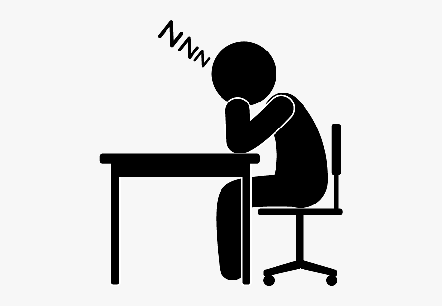 Student At Desk Clipart Black And White, Transparent Clipart