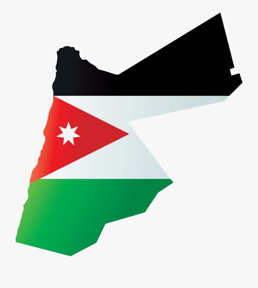 Jordan Flag Map - Map And Flag Of Jordan, Transparent Clipart