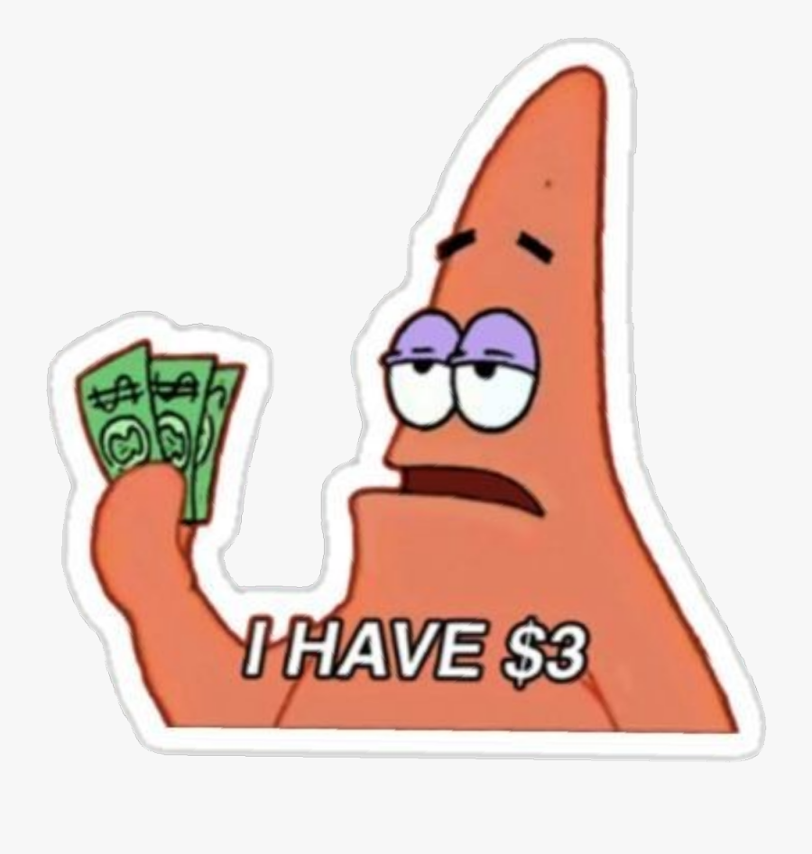 #money #cool #tumblr #patrick #boring #pink - Spongebob Stickers, Transparent Clipart