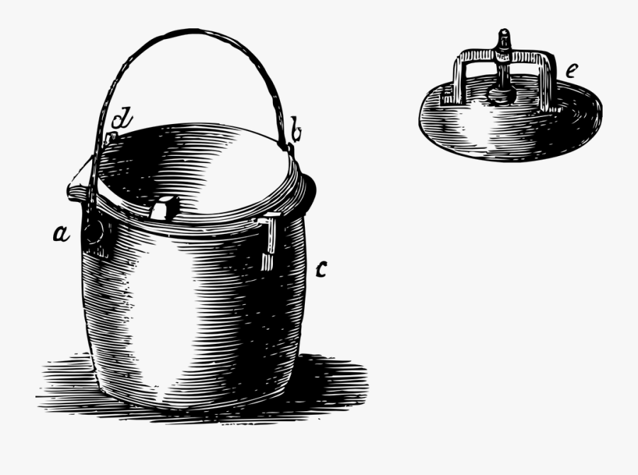 Vintage Cooking Pot Clip Arts - Pressure Cooker, Transparent Clipart