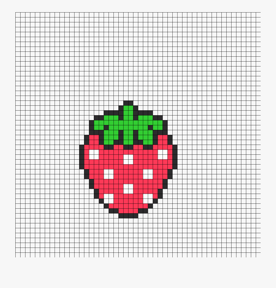 Perler Bead Patterns Strawberry - Strawberry Mc Pixel Art, Transparent Clipart