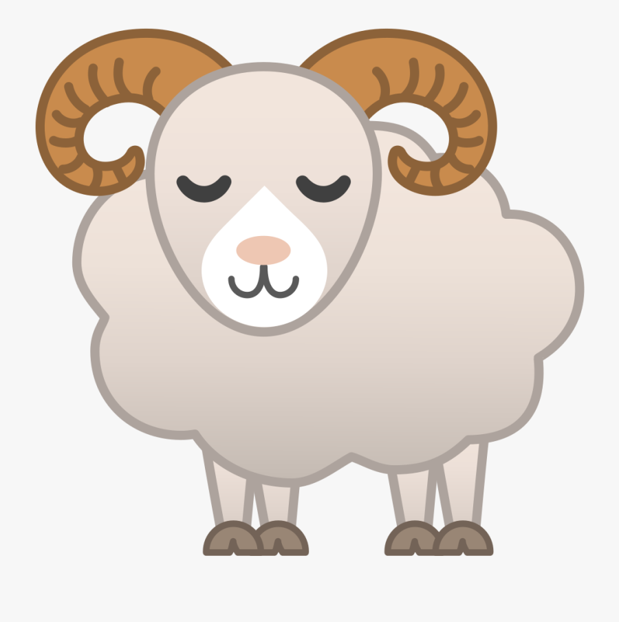 Icon Noto Emoji Animals - Cartoon Ram Animal Png, Transparent Clipart