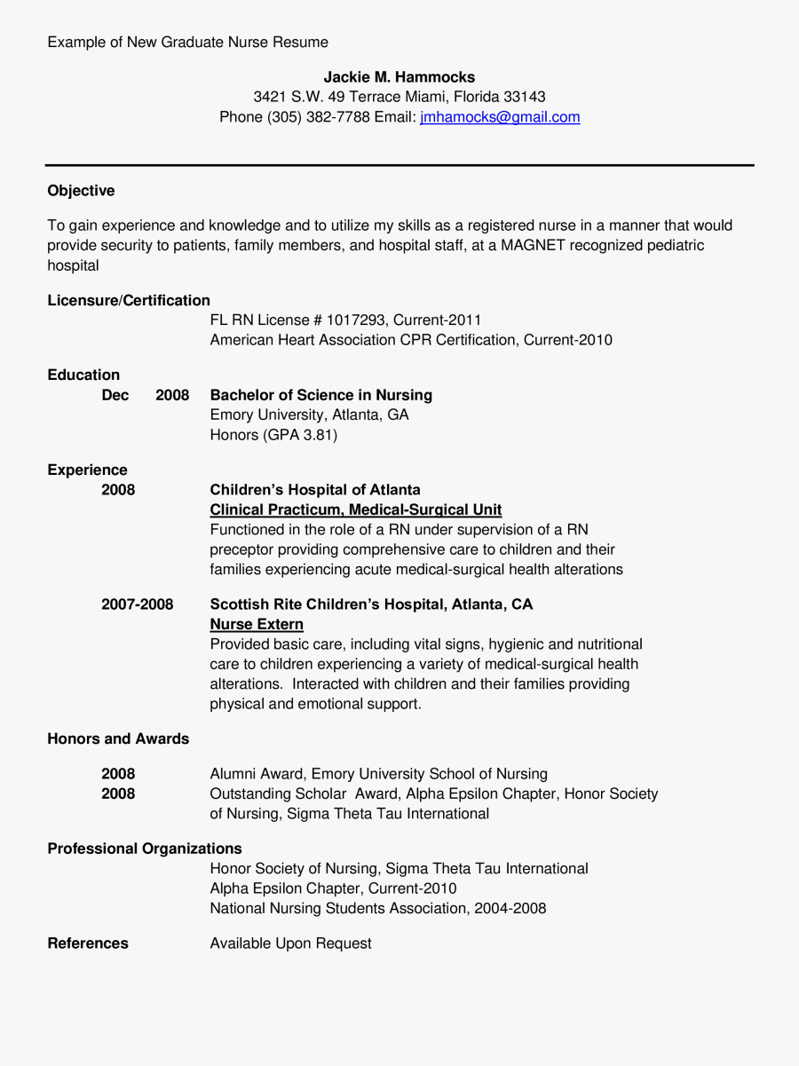 Clip Art Resume Template For Nurse - New Grad Nurse Resume, Transparent Clipart